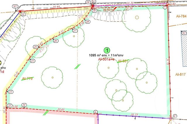 terrain à vendre - 1106.0 m2 - TREVOUX - 01 - RHONE-ALPES - Century 21 L'Immobilière Des Combattants