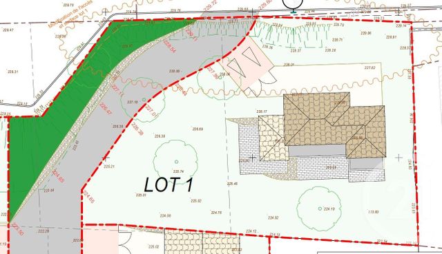 terrain à vendre - 1106.0 m2 - TREVOUX - 01 - RHONE-ALPES - Century 21 L'Immobilière Des Combattants